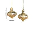 thumbnail image 2 of 2PCS Christmas Tree Ornaments Set with Sand Gold Glitter Diamond Shatterproof Balls Hanging Finial Drop Ornaments for Home Office Farmhouse Christmas Decorations, Gold, 2 of 5