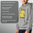 thumbnail image 6 of Boy's Pokemon Pikachu laughing Pull Over Hoodie Athletic Heather Medium, 6 of 9