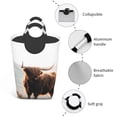 thumbnail image 4 of KLL Scottish Cow In Isle Of Skye Laundry Hamper,Large Canvas Fabric Lightweight Storage Basket Toy Organizer Dirty Clothes Collapsible Waterproof, 4 of 6