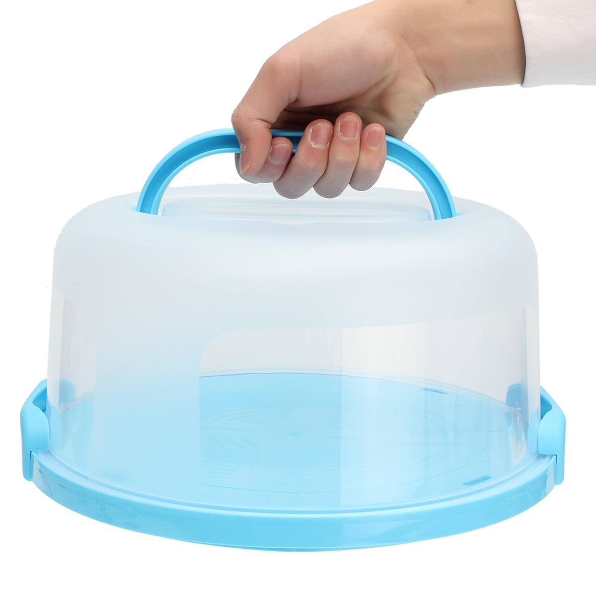 Portable Round Cake Stand with Dome Cake Holder Container Carrier