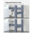 thumbnail image 3 of 3-Tier Over The Toilet Storage Bamboo Over Toilet Shelf Bathroom Storage Organizer with Adjustable Shelf, Grey, 3 of 10