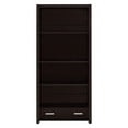 thumbnail image 2 of Wooden Bookcase with 3 Shelves and 1 Drawer Dark Brown - Saltoro Sherpi, 2 of 7