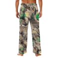 thumbnail image 6 of GrmtClth Mens Flannel Camouflage Sweatpants Baggy Straight Leg Elastic Waist All Season Y2K Streetwear Casual Long Pants Brown M, 6 of 6