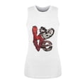 thumbnail image 4 of Camiseta sin mangas con cuello redondo y letras a la moda de verano para mujer, blusa, jersey Pompotops  lopia993282, 4 of 5