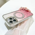 thumbnail image 2 of OOK for iPhone 15 Pro Max Case Compatible with Magsafe, Bling Glitter Sparkly Diamond Magnetic Camera Protection Phone Case with Screen Protector for Girls Women, Pink, 2 of 5