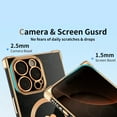 thumbnail image 2 of Dteck Magnetic Case for iPhone 16 Pro Max 6.9 Inch Compatible with Mag-Safe, Soft TPU Heart Design Phone Cover with Lanyard Wrist Strap Shockproof Protection Slim Case for Women,White, 2 of 7