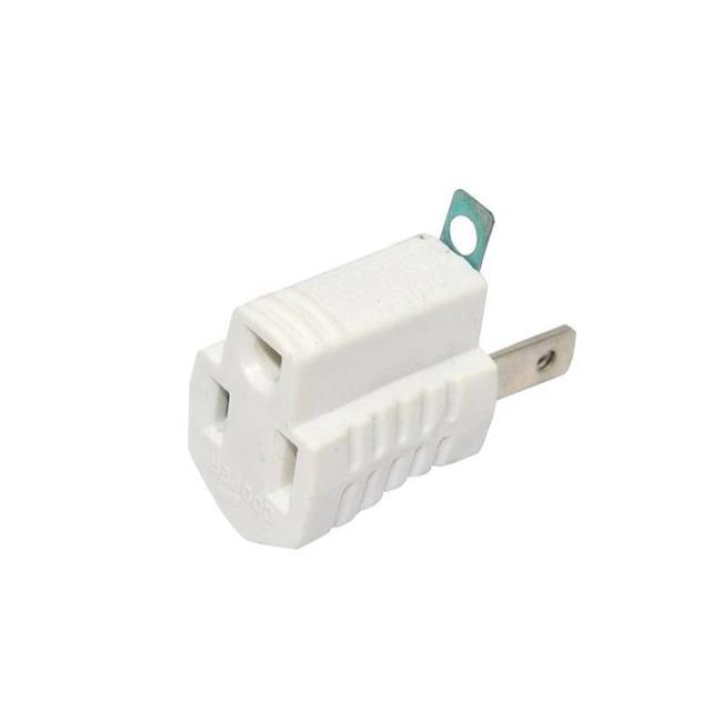 Eaton Wiring Devices 419W Grounding Outlet Adapter with Grounding Lug