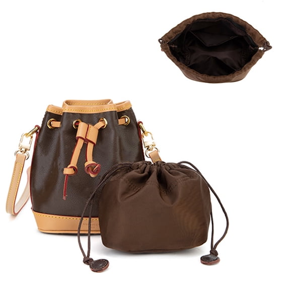 Purse Organizer Insert Drawstring Designed Organizer for Bucket Bag Nylon Inner Bag Shoulder Bag Insert