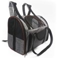thumbnail image 1 of Mochila transportadora para gatos y perros, portabebés plegables para gatos y asiento de coche, color marrón, 1 of 4