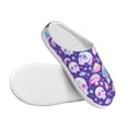 thumbnail image 3 of Fotbe Skull mushroom colorful Pattern Women's Fuzzy Curly Fur Memory Foam Loafer Slippers Indoor Outdoor Slippers Winter Home Shoes-42/43, 3 of 7