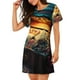 thumbnail image 2 of Fotbe Underwater Treasure Chest Bata de Dormir para Mujer con Estampado, Camisón de Algodón de Manga Corta, Ropa de Dormir Casual, 2 of 6