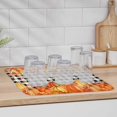 thumbnail image 6 of Fall Orange Pumpkin Dish Drying Mats for Kitchen Counter, Thanksgiving Buffalo Plaid Microfiber Absorbent Dish Drainer/Rack Mat, Reversible Hangding Quick Drying kitchen Mats, 16x18inch, 6 of 6