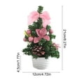 thumbnail image 2 of Christmas Ornaments 2025,Tabletop Christmas Tree with Ornaments, Artificial Christmas Tree for Home Office Indoor Bedroom Holiday Decorations, Decorated with Balls,Bows and Pine Cones (2PC-Pink), 2 of 6