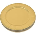 thumbnail image 2 of 60 Disposable Gold Round Charger Plates 13" Dinner Table Serving Tray Heavy Duty Reusable Paper Cardboard Platters for Table Setting Placemats Cupcake Dessert Weddings Food Safe, 2 of 5