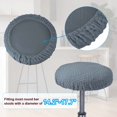 thumbnail image 3 of Uxcell Stool Covers Round Elastic Bar Stool Covers Washable Stool Cushion Slipcover Dark Grey 14"-18", 3 of 7