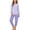 Purple, variant on Lovzfmll Loungewear Set for Boys & Girls, Plaid Long Sleeve Top & Joggers, Cozy Sleep Set for Little Girls, 9-10 Years
