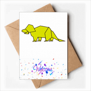 Origa Dinosaur Herbivore Armor Welcome Back Greeting Cards Envelopes Blank