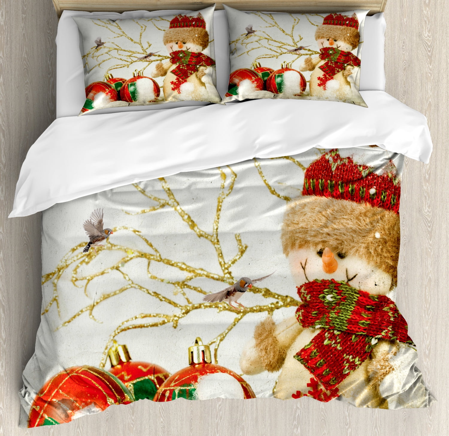Spanish Duvet Cover Set Queen Size, Christmas Elements and Celebration  Theme Feliz Navidad Message in Spanish Language, Decorative 3 Piece Bedding  Set with 2 Pillow Shams, Multicolor, by Ambesonne 