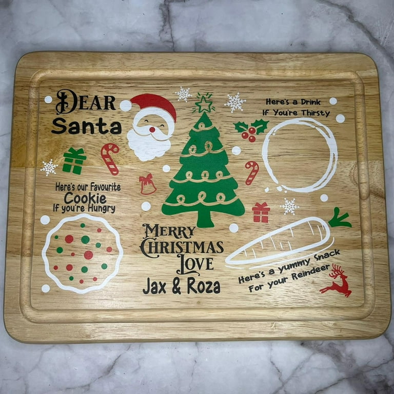 Personalised christmas eve plate top