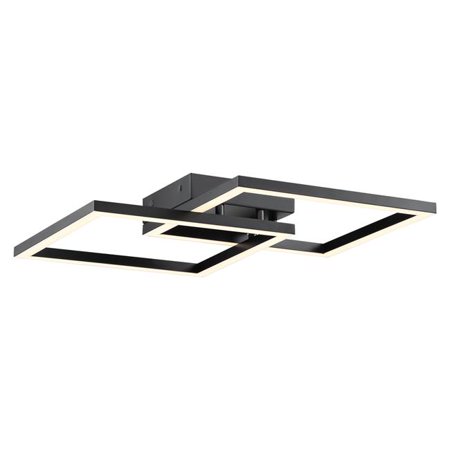 

63966LEDD-BL-ACR 19 in. Squared LED Flush Mount Convertible Ceiling Light Black