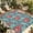 Red Teal, variant on Red Boho Botanical Outdoor Rug for Patio/Deck/Porch, Non-Slip Large Area Rug 3 x 5 Ft, Southwestern Retro Leaves Ethnic Tribal Indoor Outdoor Rugs Washable Area Rugs, Camping Rug Carpet Runner