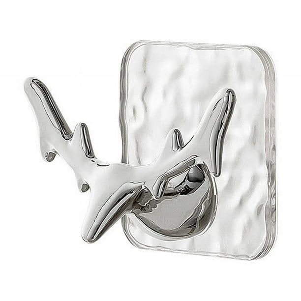 Water Ripple Electroplated Deer Head Adhesive Hook For Home Bathroom Door With No And No Need For Punching Hooks