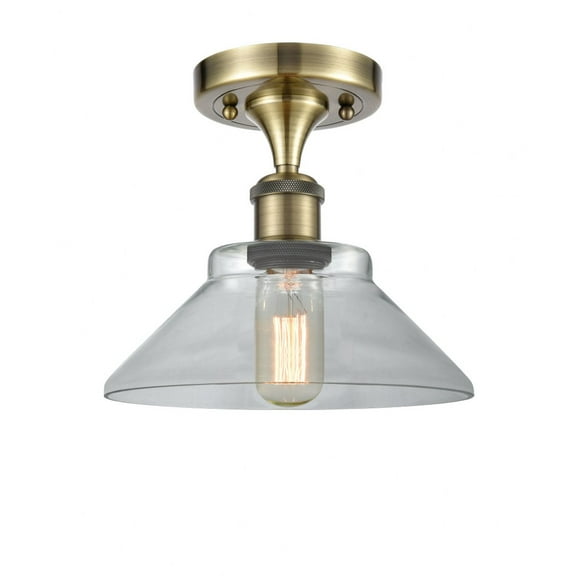 Innovations Lighting - Orwell - 1 Light Semi-Flush Mount In Industrial Style-9