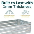 thumbnail image 3 of Sunnydaze 48" x 24" x 11.75" Rectangular Silver Galvanized Steel Raised Garden Bed, 3 of 11