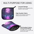 thumbnail image 3 of Yayeee Oven Mitts and Pot Holder Set of 2 Heat Resistant Kitchen Gloves Baking Hot Pad, Pink Neon Road, 3 of 5
