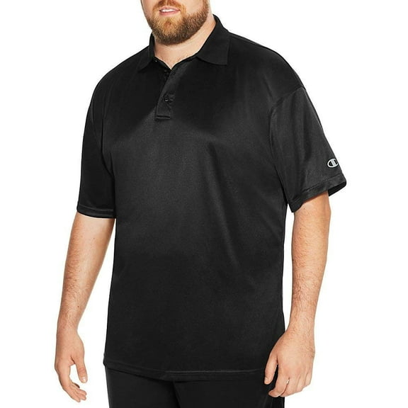 Champion Big and Tall Vapor Polo Shirt Black 2X