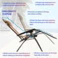 thumbnail image 4 of Set of 2 Zero Gravity Chairs Portable Lounge Patio Chairs Folding Zero Gravity Recliner with Pillow & Cup Holder for Patio, Poolside, Camping, Tan, 4 of 7