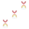 thumbnail image 3 of Cepillo Cateissary para niños en forma de U Rosa 3Conjunto, 3 of 6