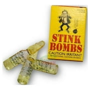 Joker Skunk Smell Prank Breaking Bottle 2" Stink Bombs, Clear, 3 Pack