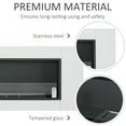 thumbnail image 6 of HOMCOM Ethanol Fireplace, 43.25" Wall-Mounted 0.73 Gal Stainless Steel Max 323 Sq. Ft., Burns up to 4 Hours, White, 6 of 9