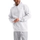 thumbnail image 3 of Sudadera con capucha Champion Powerblend de forro polar a rayas para hombre, blanca, 3 of 7