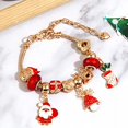 thumbnail image 2 of Christmas Santa Claus Charm Bracelet, Lovely Metal Pendant for Women, Girls, Boys and Men, Gold JM, 2 of 5