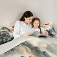 thumbnail image 5 of Homewish Vintage Landscape Painting Bedding Comforter Set,Modern Aesthetic Twin Comforter Sets,Gray Orange Bedding Set For Men Women,Microfiber Bedroom Decor Reversible,2 Pieces, 5 of 8