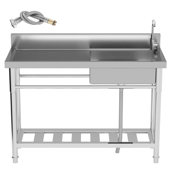 Utility Sink, Commercial Sink, Stainless Steel Sink, Freestanding Sink, Single Bowl Sink, Garage Sink, Kitchen Sink, Laundry Sink, Workshop Sink, Heavy Duty Sink, Rustproof Sink