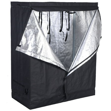 Aeroponic Clone - Costway Indoor Grow Tent Room Reflective Hydroponic Non Toxic Clone Hut 6 Size (48''X24''X60'')