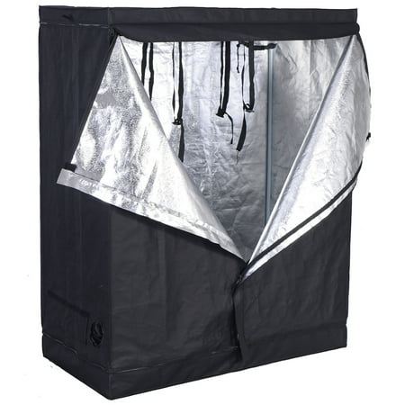 Costway Indoor Grow Tent Room Reflective Hydroponic Non Toxic Clone Hut 6 Size (Best Indoor Hydroponic Grow System)