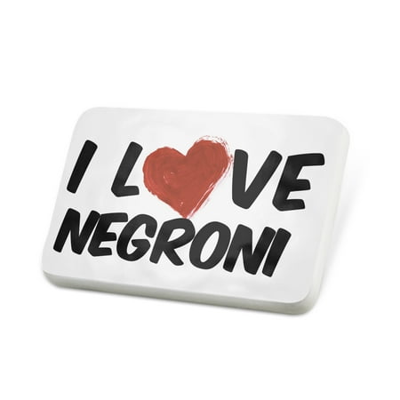 Porcelein Pin I Love Negroni Cocktail Lapel Badge – NEONBLOND