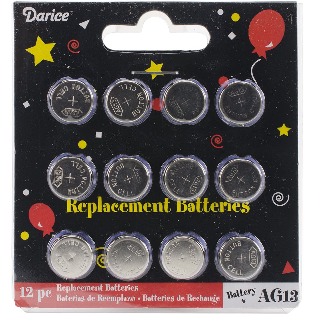 AG 13 Replacement Batteries For Tea Lights 12/Pkg