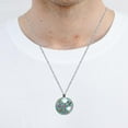 thumbnail image 5 of Cross Glass Design Circular Pendant Necklace - Elegant Statement Piece for Women, 5 of 5