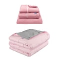 thumbnail image 1 of Edredón Dos vistas Queen Size Rogga Rosa - Gris Perla + Sábanas Royal, 1 of 8