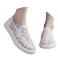 thumbnail image 3 of Women's Loafers Comfortable for Standing All Day Long Women's Casual Shoes Stylish Lace Breathable White Sneakers Year Round Wear On Flat Design For Easy Use, 3 of 9