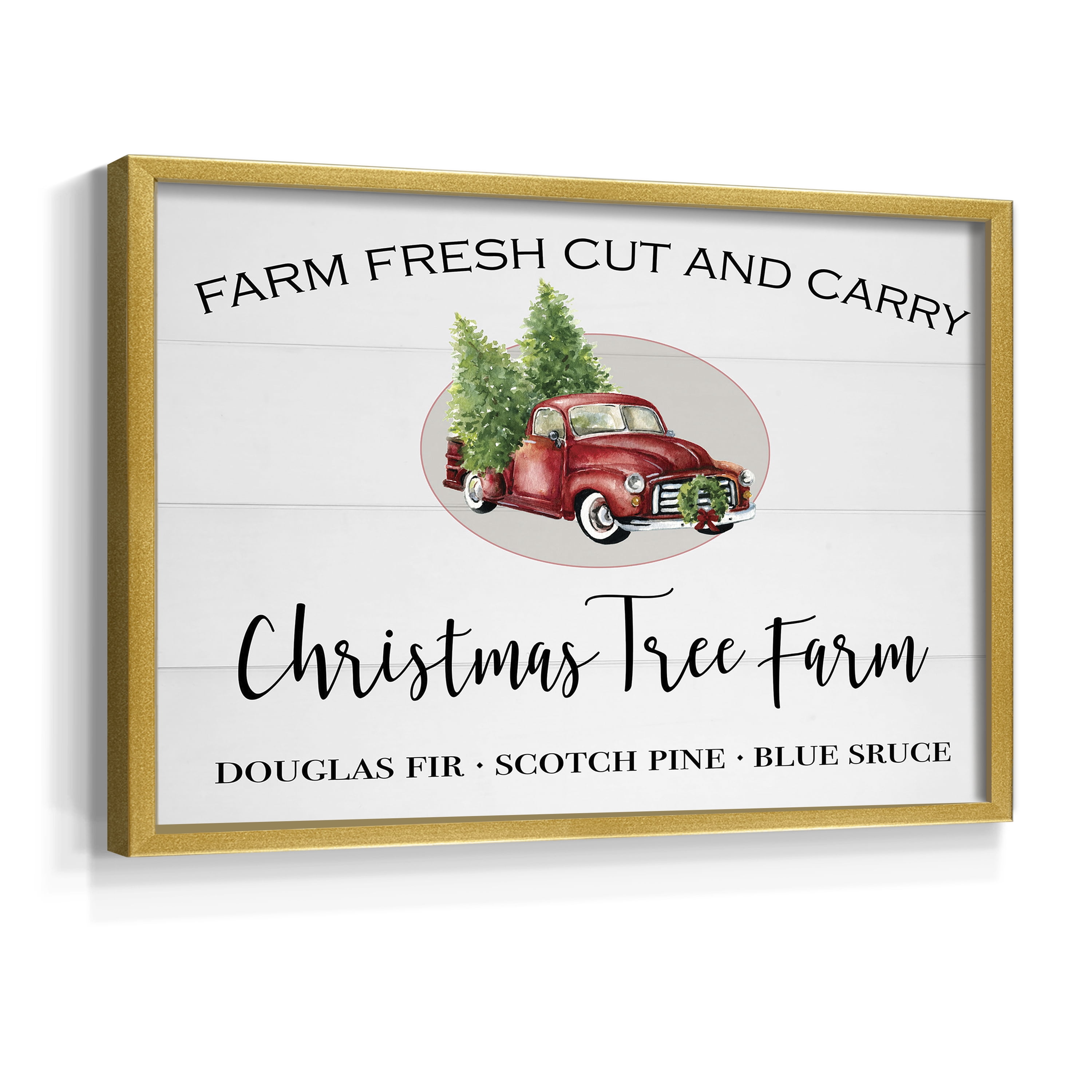 Christmas Tree Farm by Carol Robinson - Restickable Framed Giclée Print