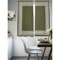 thumbnail image 5 of Sheer Curtains 72 Inches Long, Olive Green Greek Key Light Filtering Window Curtains for Living Room, Geometric Greece Ancient Farmhouse Geo Rod Pocket Voile Sheer Curtain Drapes, 52"Wx72"L, 2 Panels, 5 of 8
