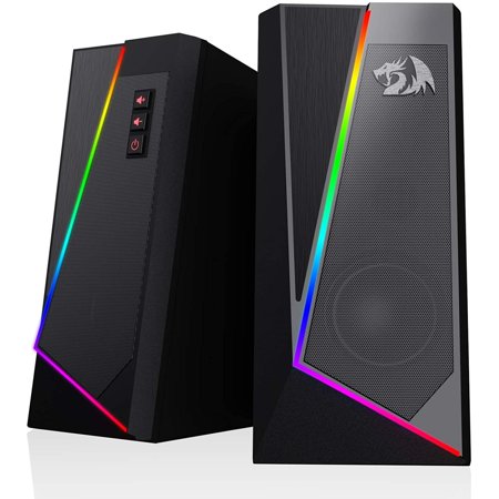 Redragon GS520 Anvil RGB PC 2 Channel Stereo Gaming Computer Speakers Black Refurbished