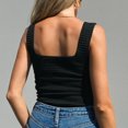 thumbnail image 6 of Lovskoo Summer Tops for Women 2024 Tank Tops Spaghetti Strap Sleeveless Solid Color Trendy Comfortable Breathable Blouses Tops Black, 6 of 8