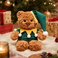 thumbnail image 2 of LXGGDDO Christmas Teddy Bear Stuffed Animal - Adorable Xmas Plush Toy with Hat and Scarf - Soft and Cuddly Winter Companion for Kids and Seniors - 10 inch, 2 of 6